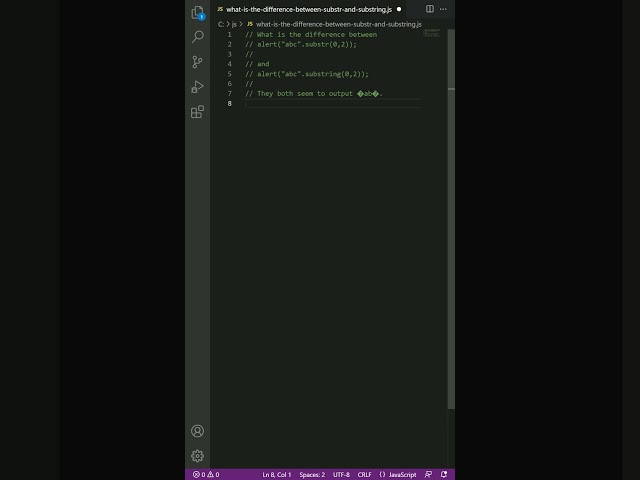 javascript - What is the difference between substr and substring?