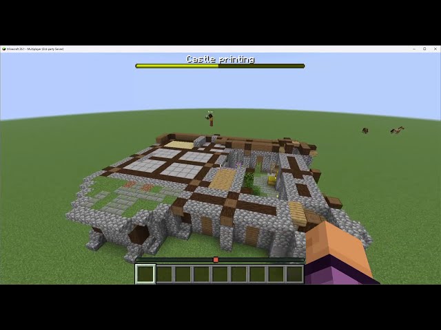 The Minecraft 3D printer building bot