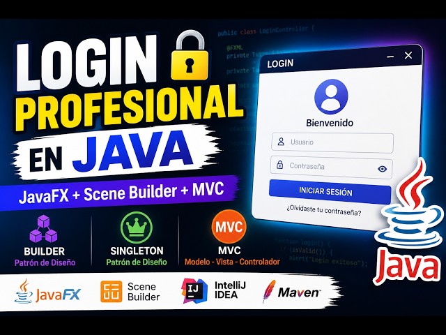 🔐 Login en Java con JavaFX y Scene Builder | MVC + Singleton + Builder | Paso a Paso