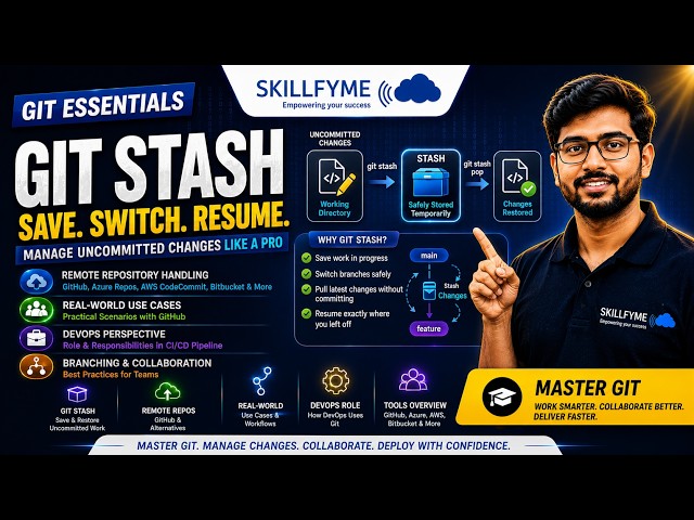 Git Stash Tutorial 2026 | GitHub Workflow & Remote Repository | DevOps Course | Class 04