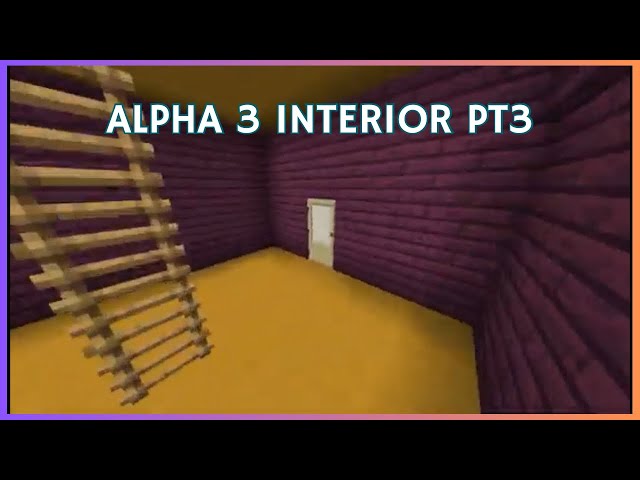 Minecraft Tutorial: How To Make Alpha 3 Interior Final Rooms!