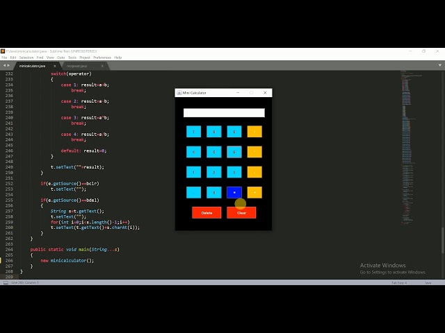 Mini Calculator in Core Java using AWT and SWING (With Source Code)