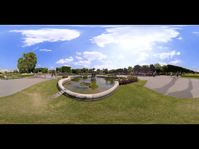 360° STOCK VIDEO 4K | Volksgarten Fountain | Atmosphaeres