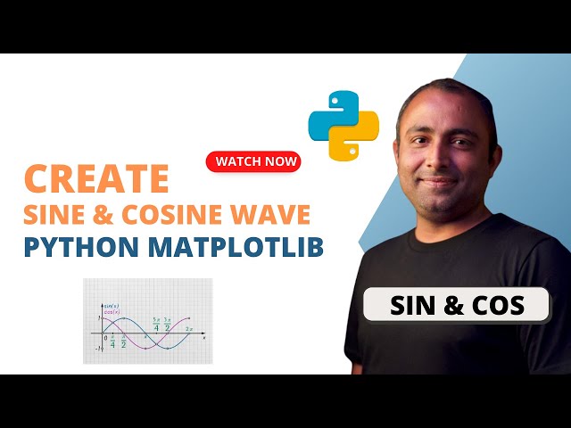 Create Sine and Cosine waves using Python Matplotlib | Sine and Cosine Wave Animation