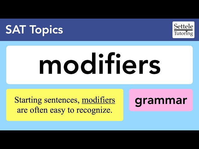 Modifiers — easy to spot and solve if you know the rule