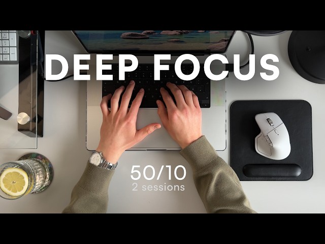 Techno Tunnel Vision: Work with Me | 2h Pomodoro 50/10 • Techno House Electronic Music Mix