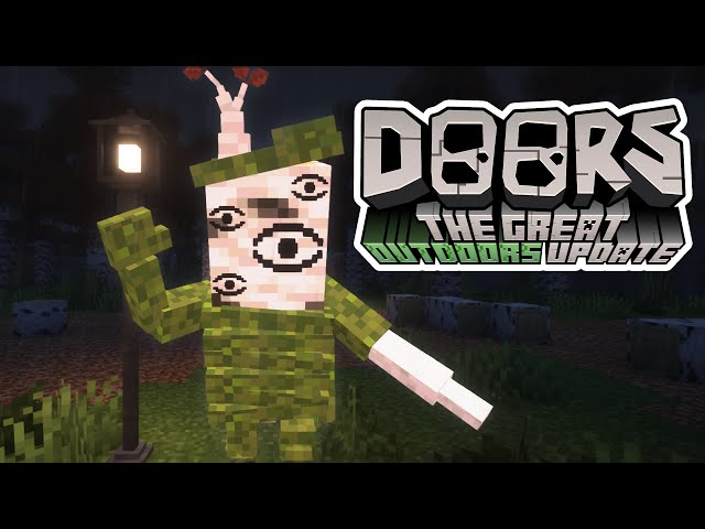 Eyestalk chase in a MINECRAFT map | The Great Outdoors Update | Play Test 4 #doors #minecraft