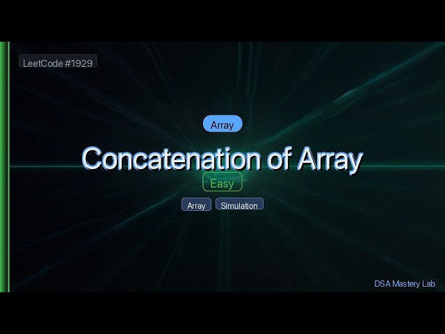 LeetCode 1929: Concatenation of Array — The Array Scan Trick (C#)