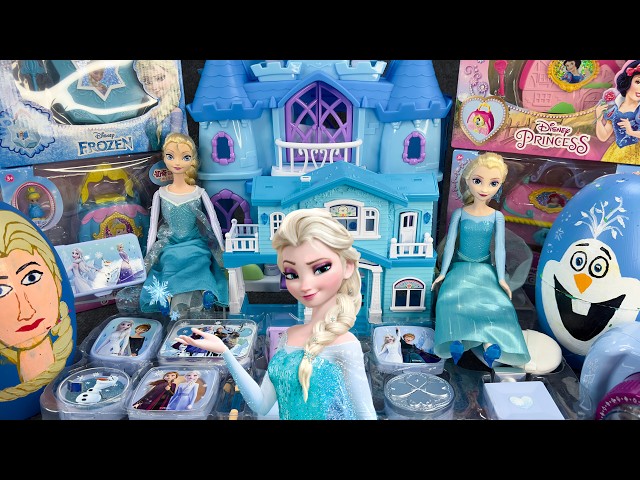Ultimate Frozen Makeup Toy Collection❄️Unboxing Elsa House, Makeup & Surprise Toys ASMR