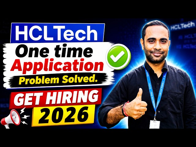 HLCTech One Time Application issue Solved | HCLTech GT & GET Hiring 2026-2024