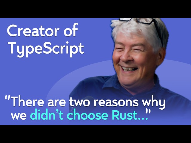 Creator of TypeScript: 10x Faster Typescript, Why AI Won't Replace SWEs | Anders Hejlsberg
