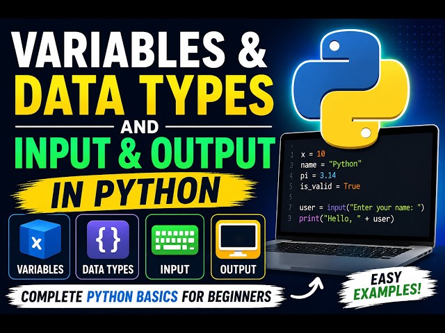 Variables & Data Types + Input & Output in Python | Beginner Tutorial 🔥
