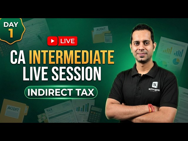 CA Inter:  Indirect Tax  | Day 1 Live Demo Class | Sep 2026 & Jan 2027 | ArivuPro