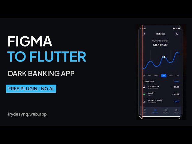 Figma to Flutter: Dark Banking App UI — Pixel Perfect, No AI