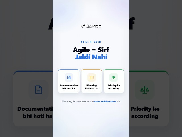 Agile Is More Than Just Fast Delivery — You Need to Understand This ⚠️ #agile #qasession