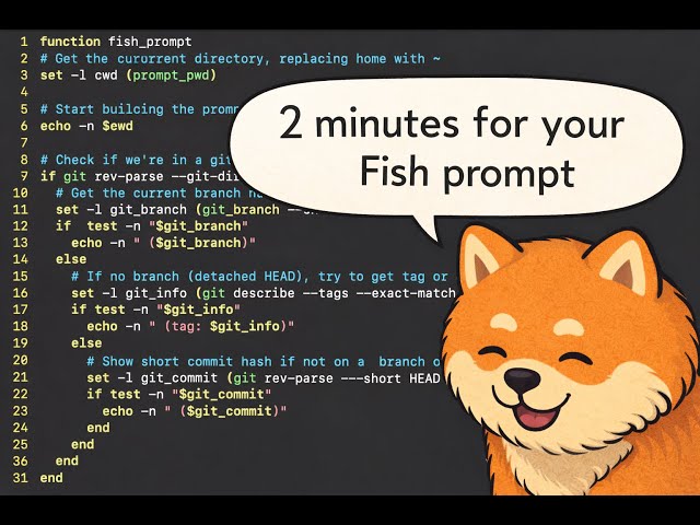 Two minutes on Fish shell prompt