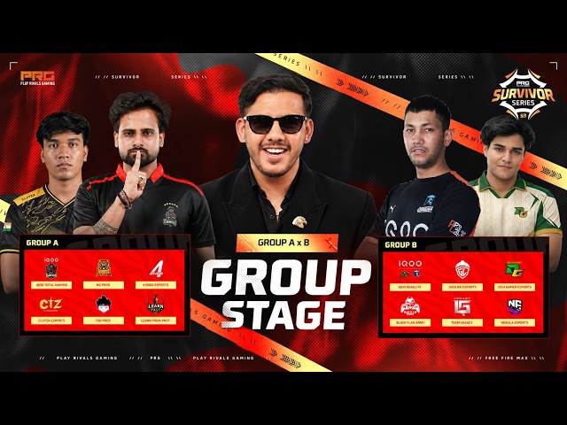 🔴 GROUP STAGE - PRG SURVIVOR SERIES SEASON 3 | TG vs TSG vs TE  vs GODL vs NG vs CTZ vs DG 🏆