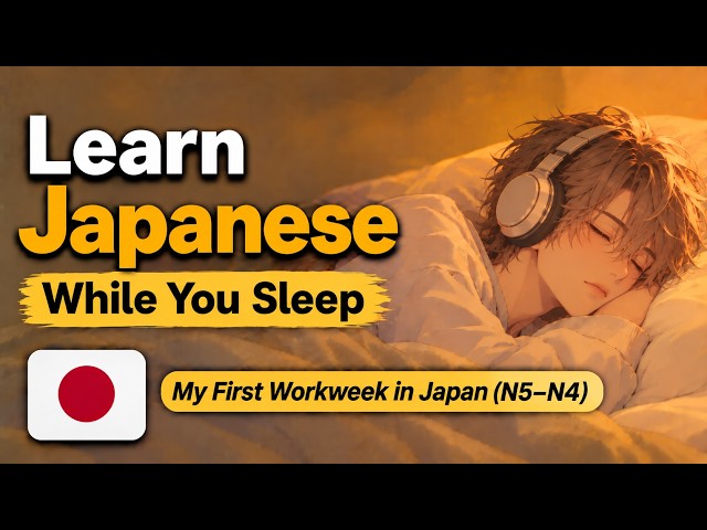 Learn Japanese While You Sleep | How to learn Japanese effectively: First Workweek in Japan (N5–N4)