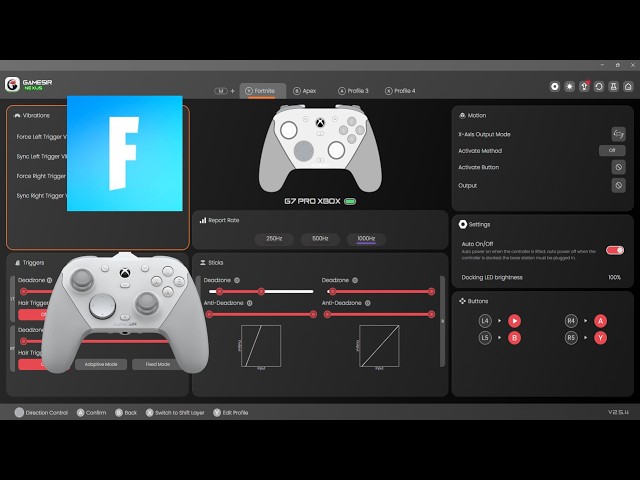 BEST GAMESIR G7 PRO SOFTWARE SETTINGS FOR FORTNITE (XBOX + PC)
