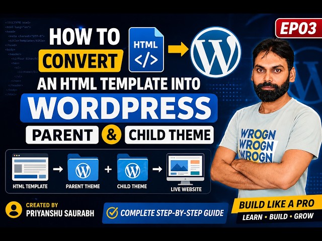How to Convert an HTML Template into a WordPress Parent & Child Theme