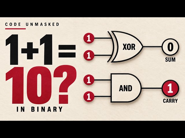 How Your Computer Does 1 + 1 With Just Switches | Half Adder