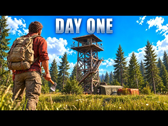Surviving Day 1 in This NEW Post-Apocalyptic Craft Build Survival Game...