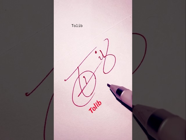 Tolib Name Signature #calligraphy#Art#Viralshorts