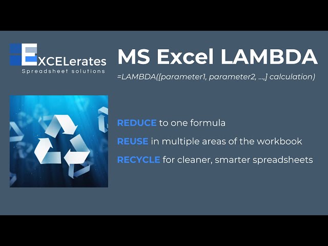 Excel LAMBDA Tutorial: Create Reusable Formulas in Minutes!