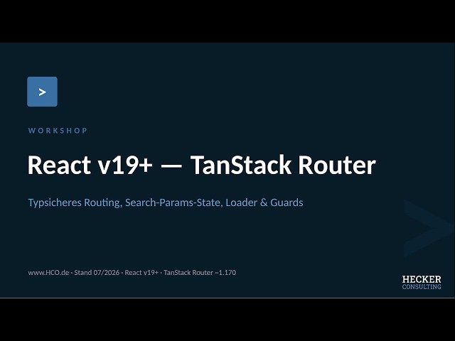 React v19 - TanStack Router