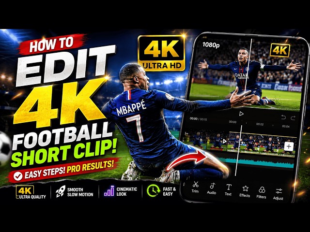 How to Edit 4K Football Shorts on Mobile | CapCut Tutorial