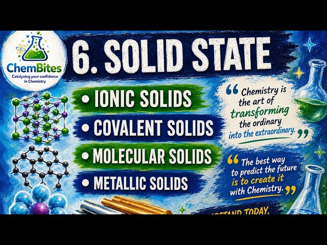 Solid state - ionic - covalent - molecular - metallic solids 