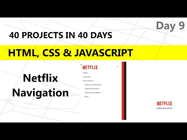 How To Make Netflix Navigation Using HTML And CSS