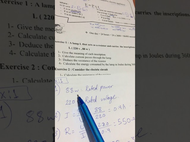 Grade: 9 Electric Energy E=P/t