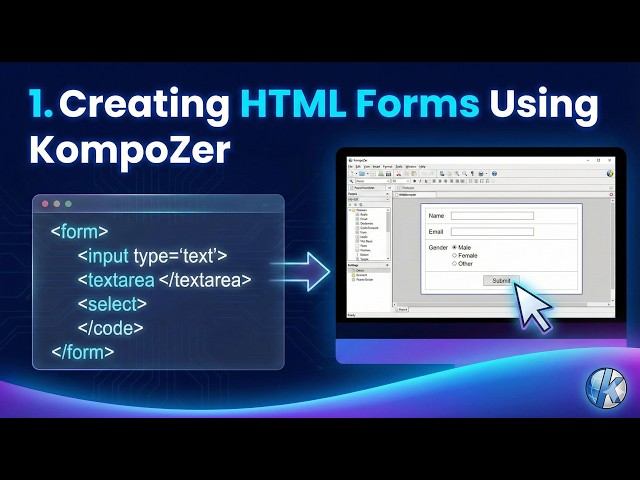 Standard 12 – Computer – Chapter 1 – Creating HTML Forms Using KompoZer (English Medium) GSEB