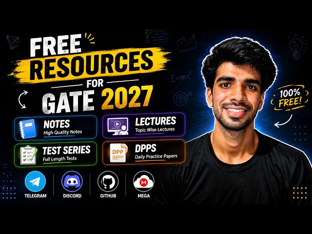 GATE CSE 2027 Free Resources | Telegram - GitHub - Discord - Mega 🔥#gate2027 #gate #gateexam