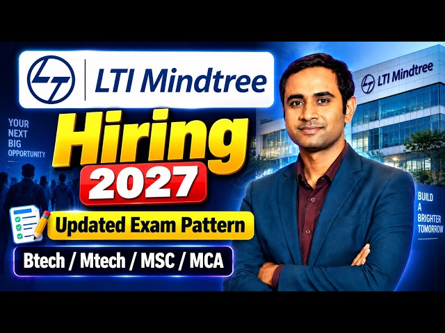 LTI Mindtree Hiring 2027 | Updated Exam Pattern | Btech/Mtech/MSC/MCA