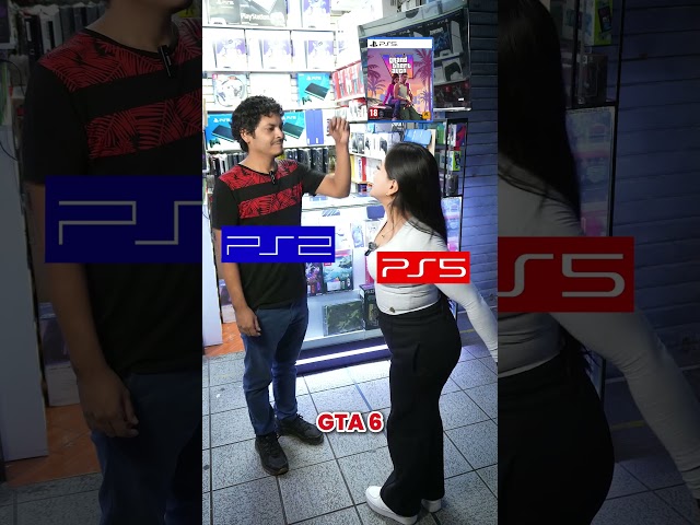 PS5 vs PS4 vs PS3 vs PS2 😱 #shorts #humor #ps5 #ps4 #ps3 #ps2 #sony #playstation #gta #gta6 #gamer