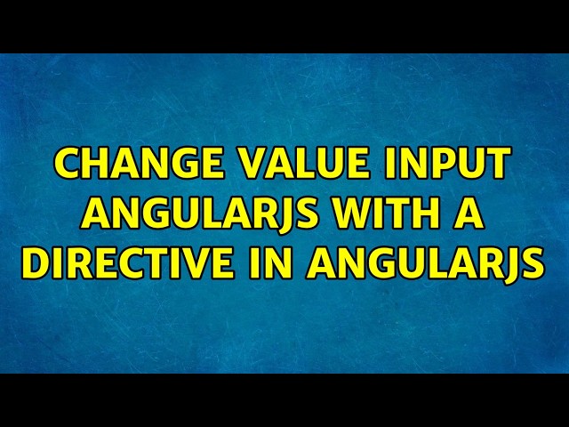 Change value input AngularJS with a directive in AngularJS