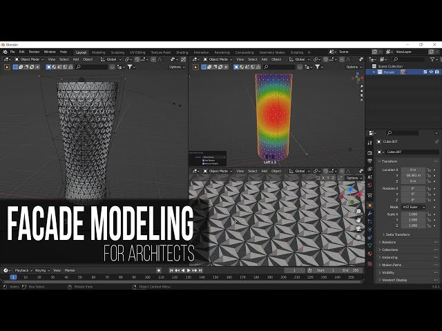 Parametric Facade Modeling in blender ( Tutorial )