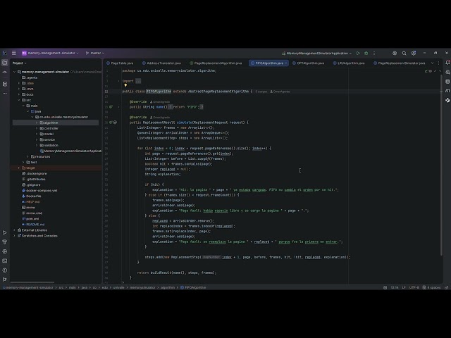 Simulador de Administración de Memoria en Java | Paginación, FIFO, LRU y OPT