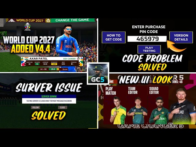 Game Changer 5 v4.4 Server Problem Solved | GC5 Beta Code Problem?
