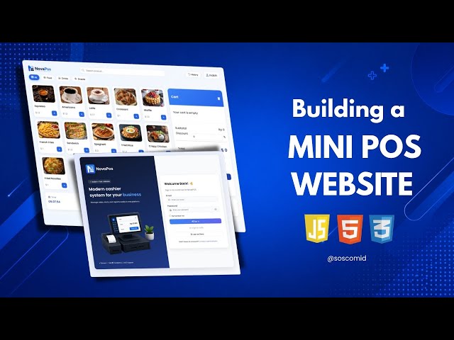 Mini POS Cafe Website | HTML CSS JavaScript (DOM)