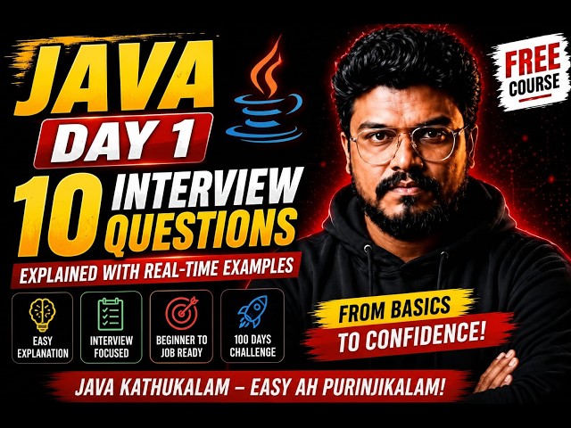 Master Java from Scratch | Day 1 | Top 10 Java Interview Questions Every Fresher Must Know