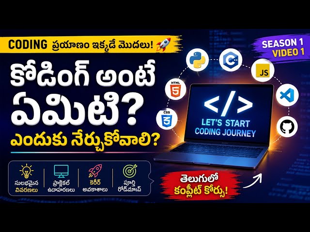 Coding అంటే ఏమిటి?|Programming Explained in Telugu|Complete Coding Course|#Coding#programing#telugu