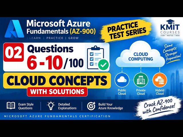 02 AZ 900 Questions on Cloud Concepts 6 10100  Practice Test with Solutions  Microsoft Azure Fundame