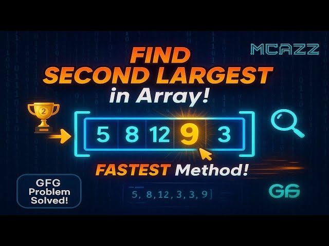 Second Largest Element in Array GFG Problem