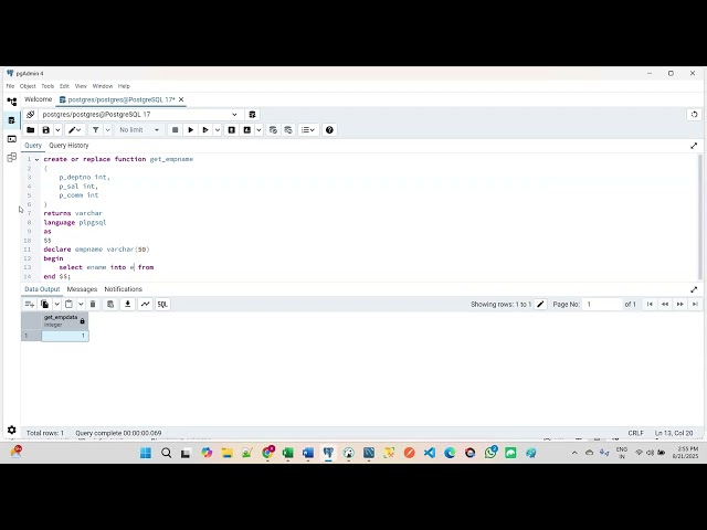 Part 51 - PostgreSQL - PL pgSQL - Function with input parameter By Ramesh Babu Bollu