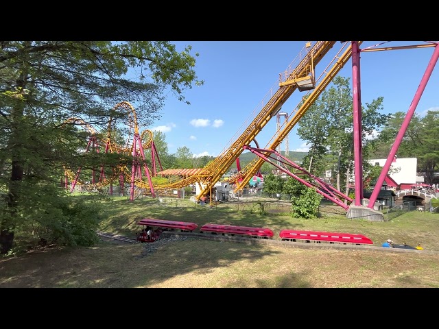 Storytown Train Offride PoV 08/06/2022 || Behind Flashback | Six Flags Great Escape