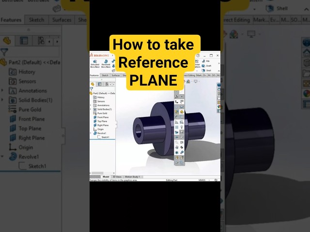How to take Reference PLANE in Solidworks 💯💥 #solidworks #3d #design #viral  #trending