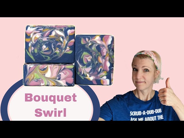 Bouquet Swirl - advanced cold process soap technique!